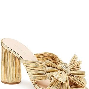 Loeffler Randall Penny Metallic Bow Dress Heels